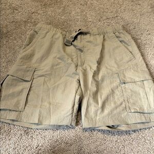 Lands End  Men’s Khaki Swim trunks Medium